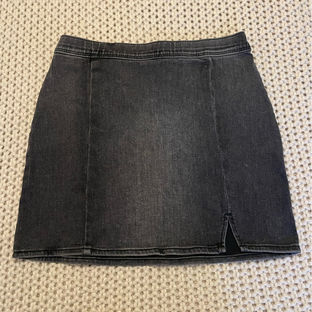 Abercromie kids denim stretch slip on skirt black size 15/16